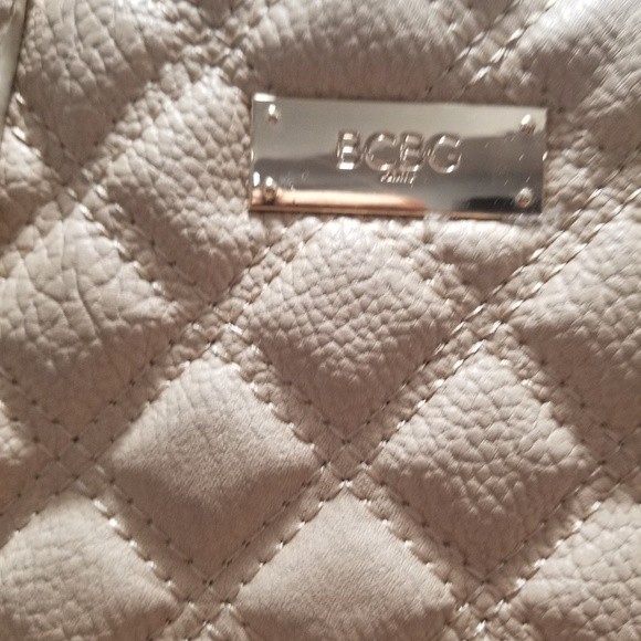 BCBG Tan Quilted Style Tote Bag - Picture 4 of 8